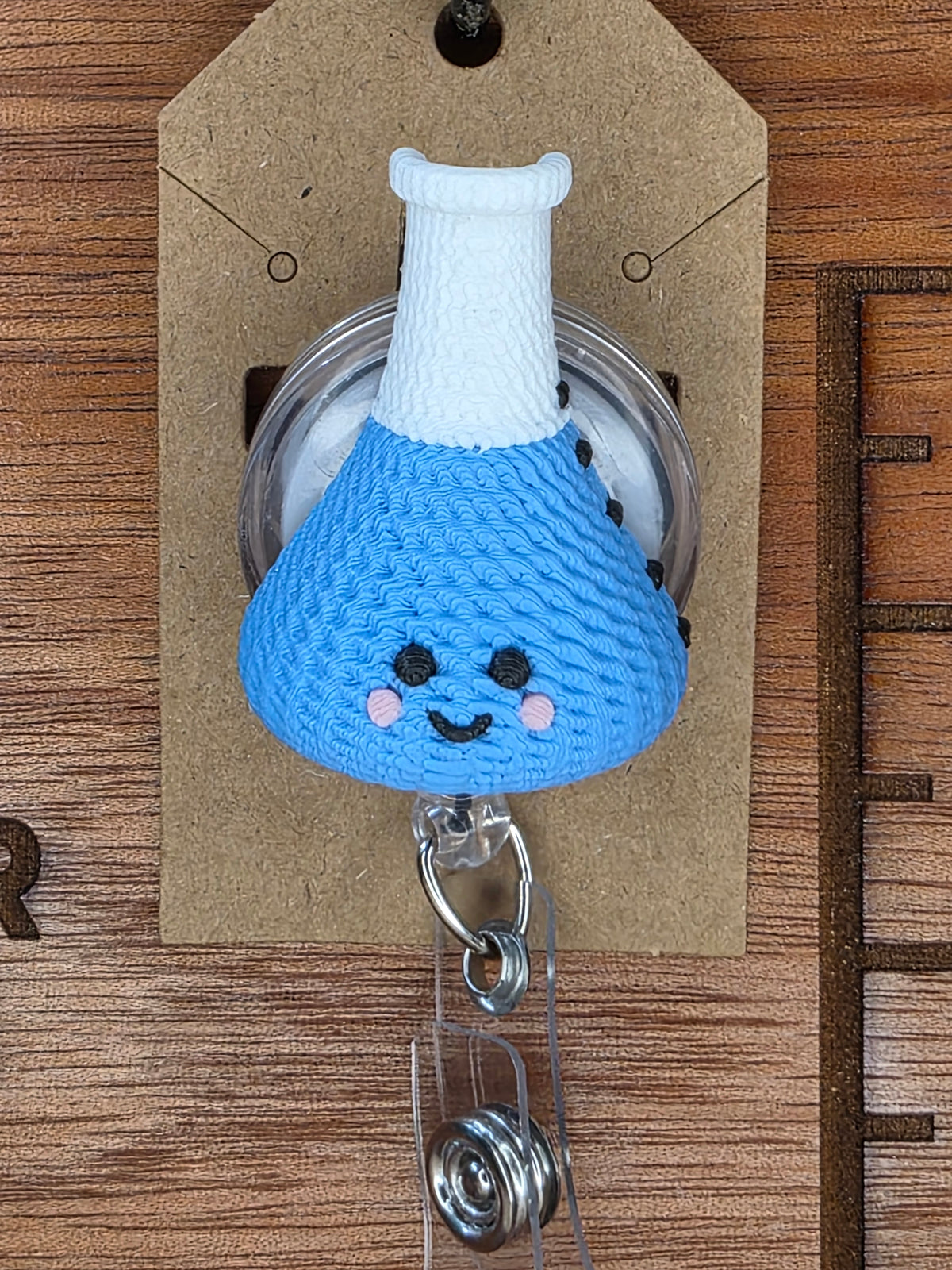 Lab flask badge reel