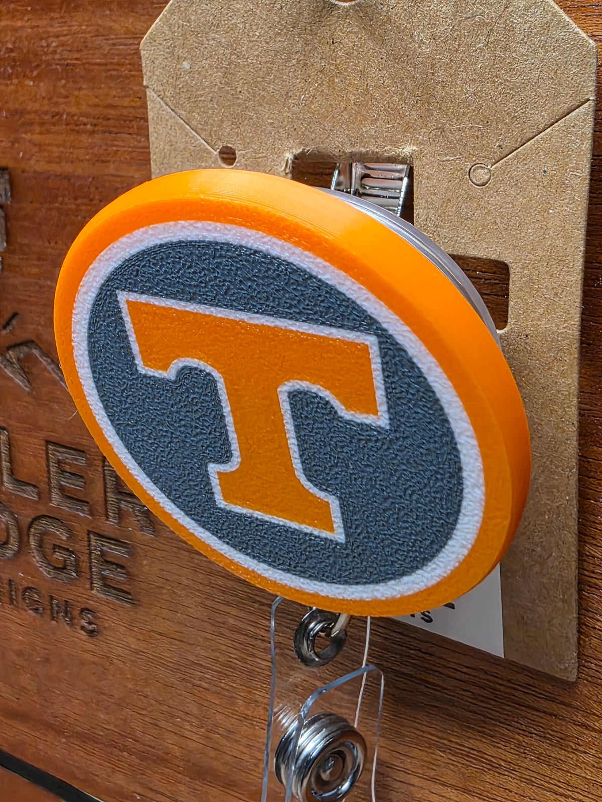 Smokey grey Power T badge reel