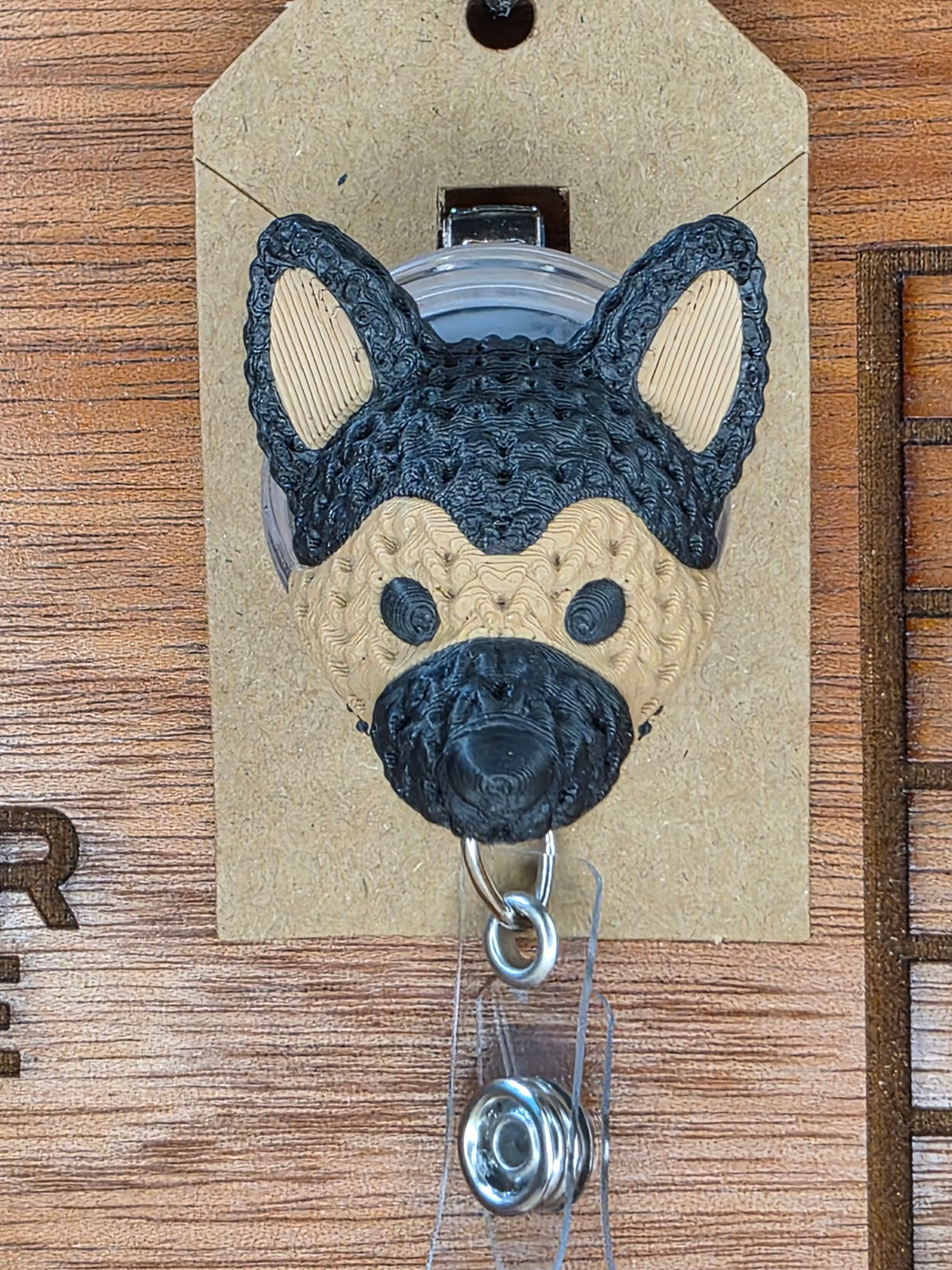 German Shepherd badge reel