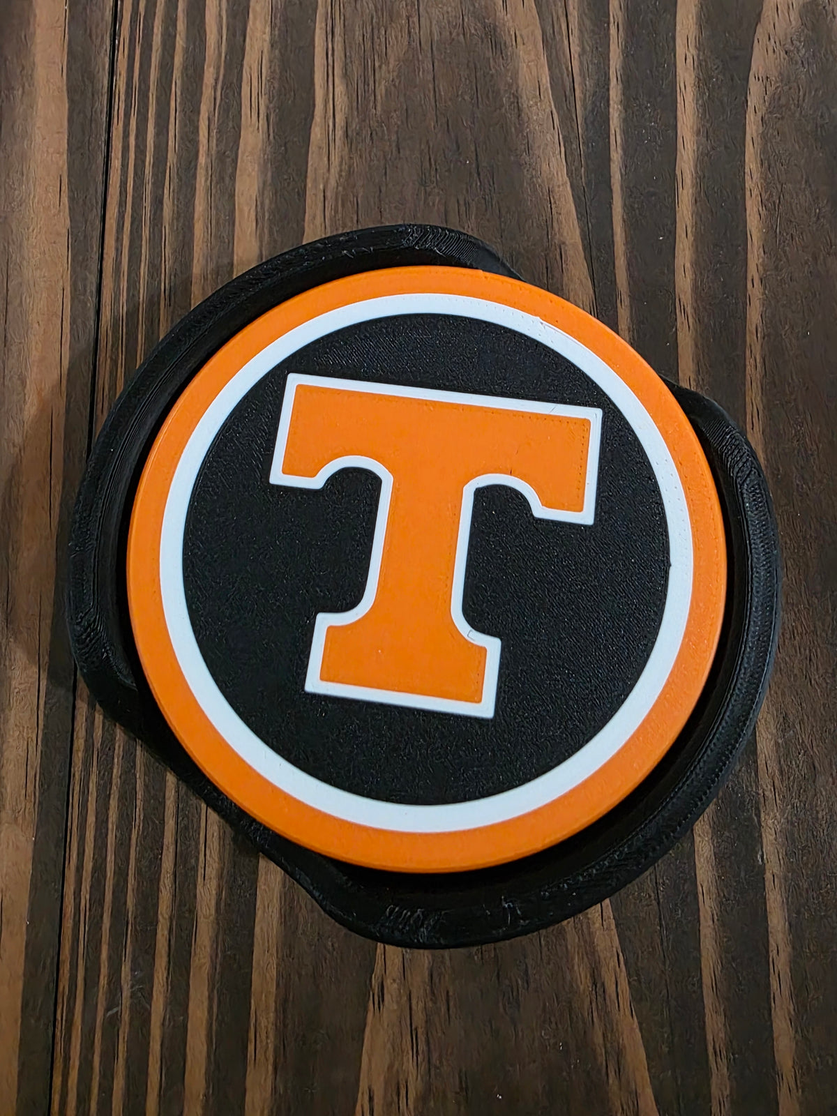 Power T, checkered Vols and Tri-star coasters