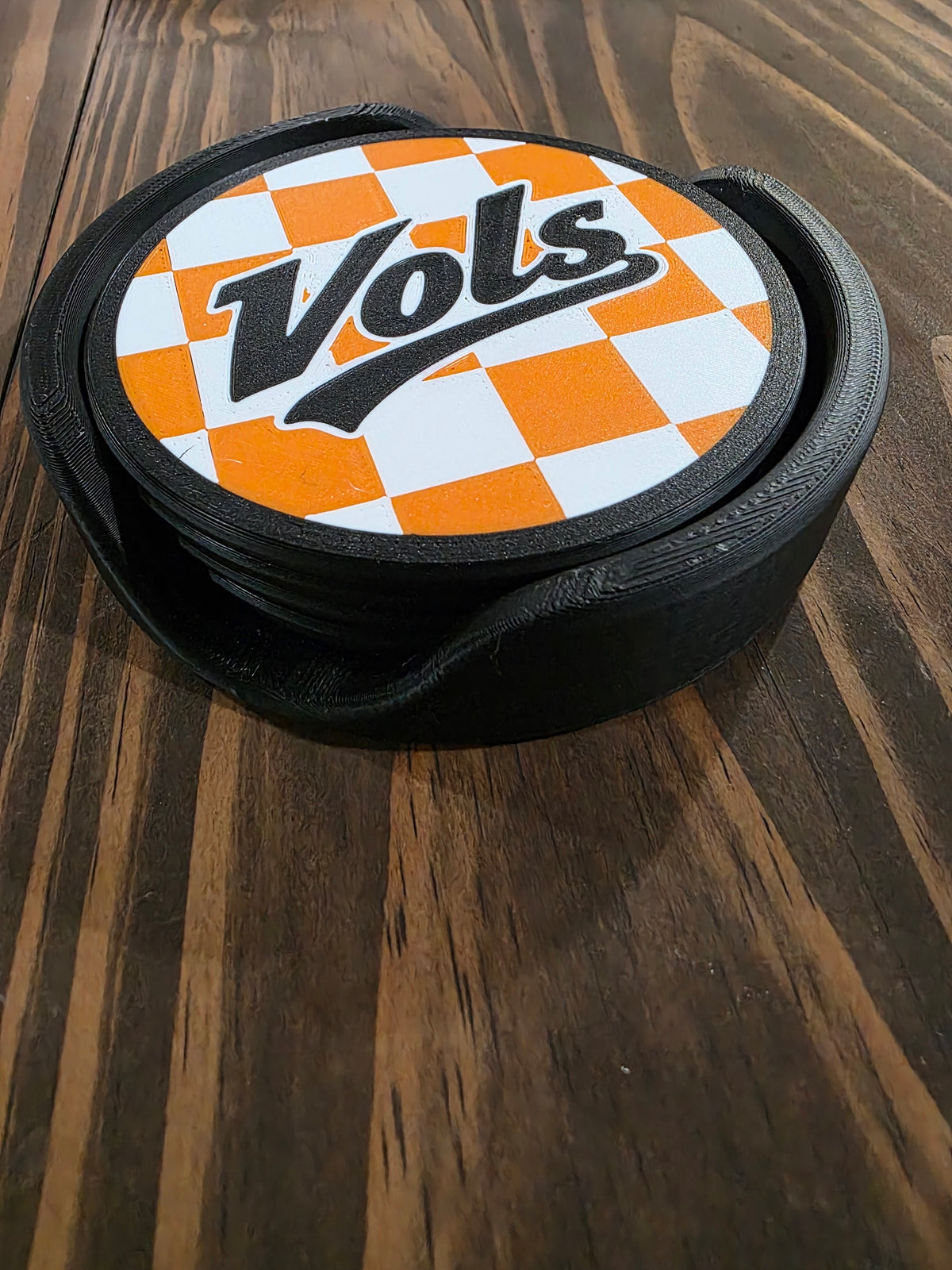 Tri-star VOLS checkered coasters