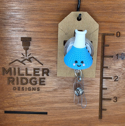 Lab flask badge reel