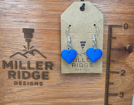 Knitted hearts (royal blue)