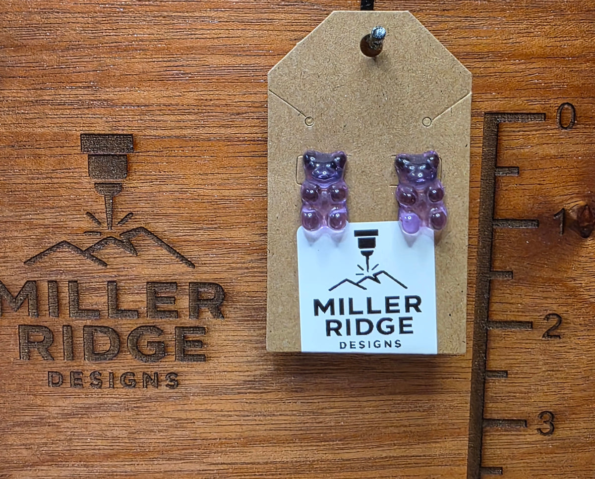 Gummy bear studs (8 color options)