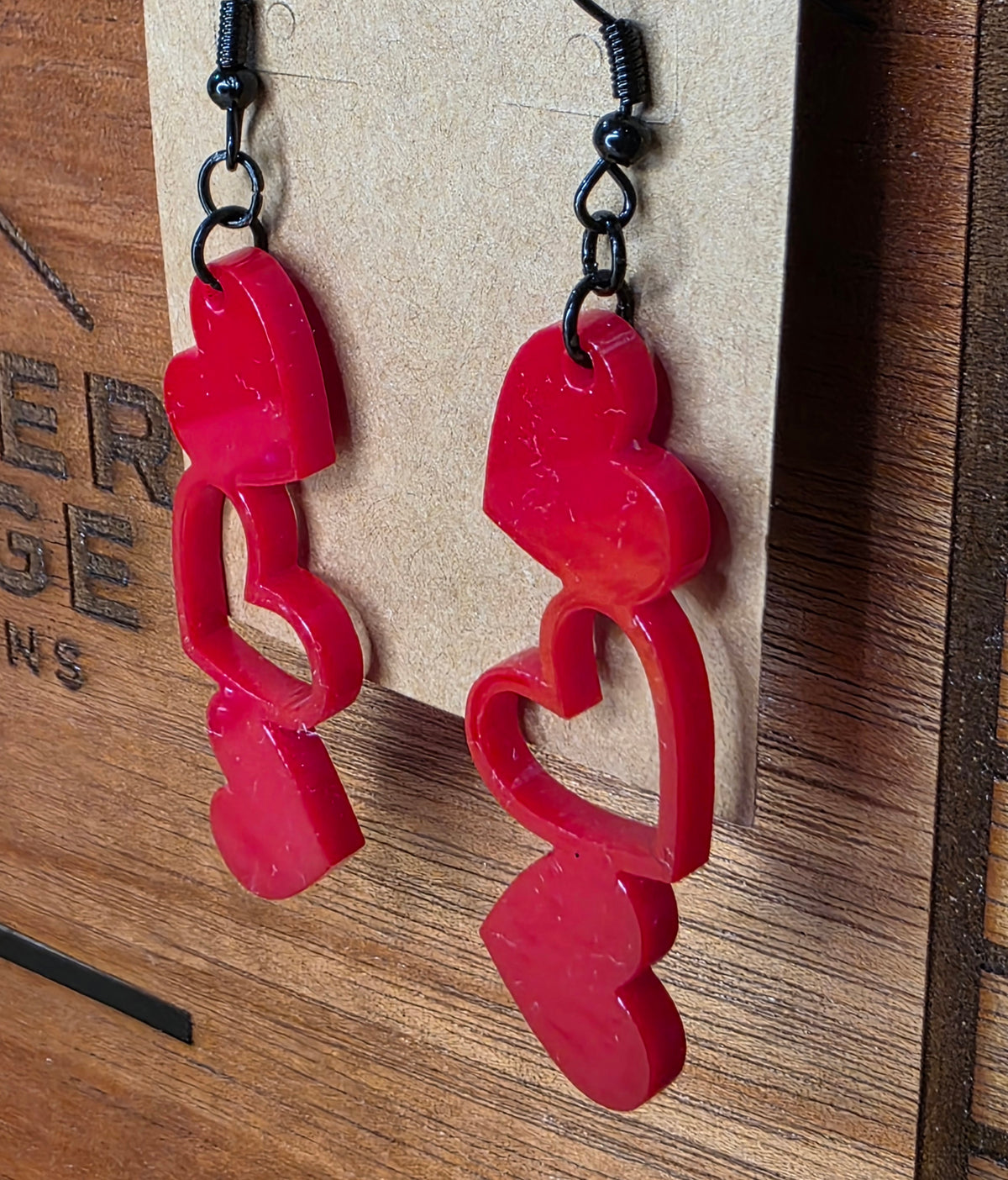 Stacked hearts-red