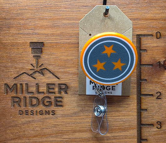 Smokey grey Tristar badge reel