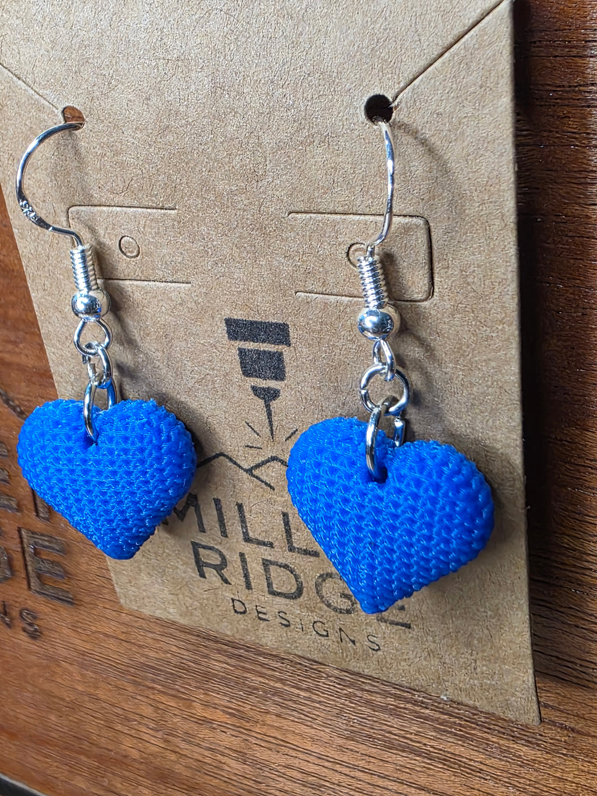 Knitted hearts (royal blue)
