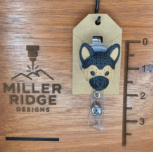 German Shepherd badge reel