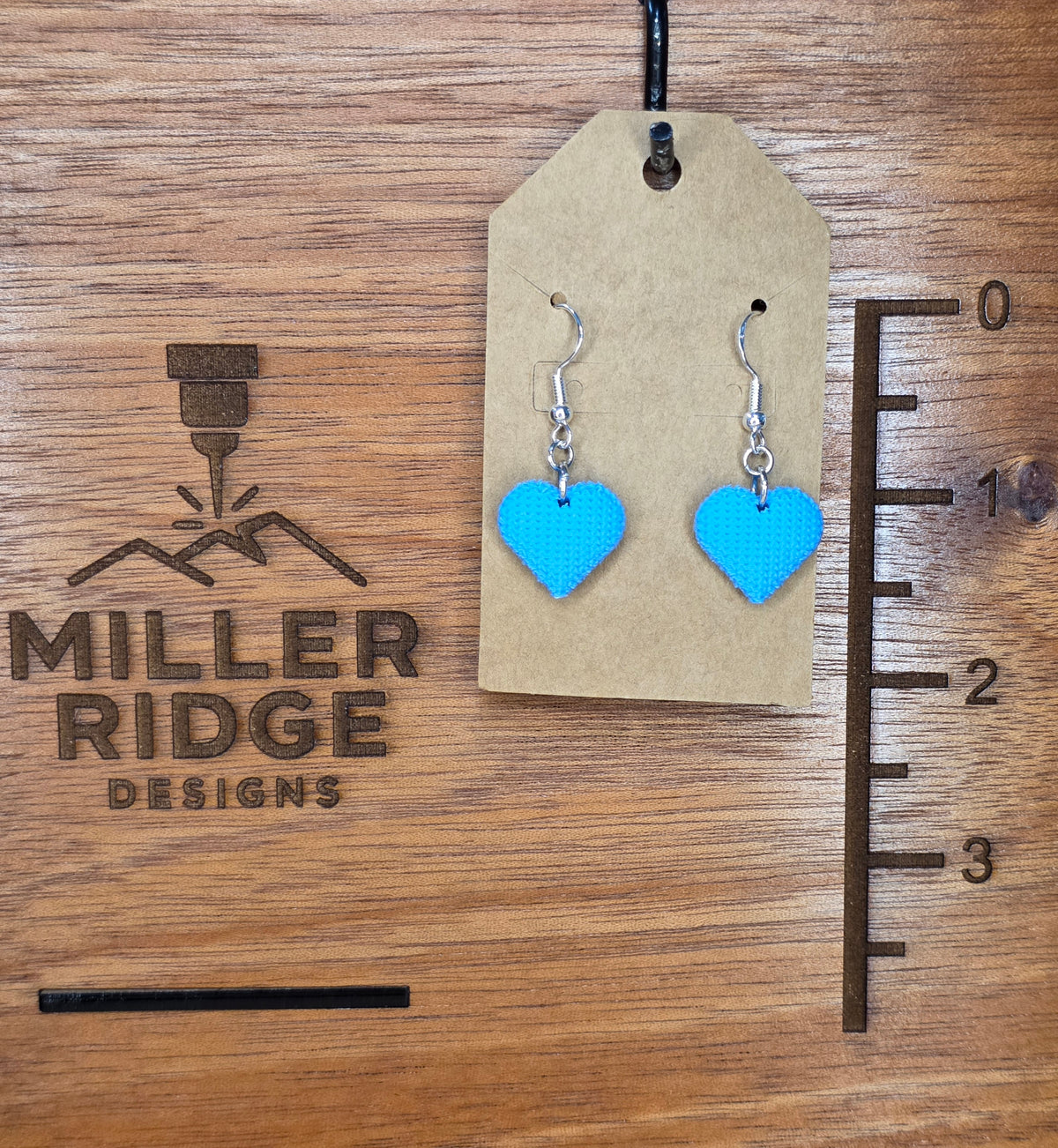 Knitted hearts (light blue)
