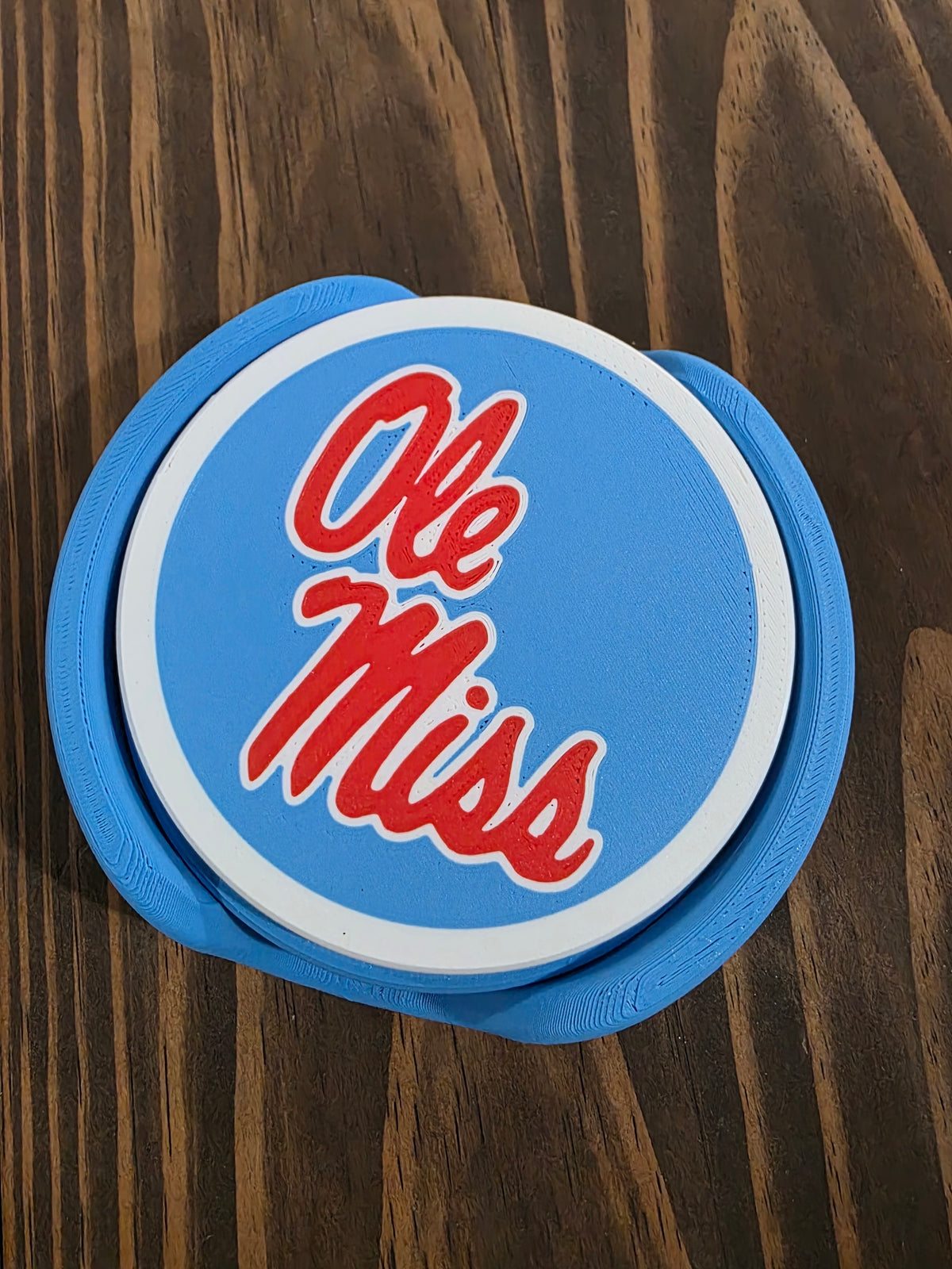 Ole Miss powder blue coasters