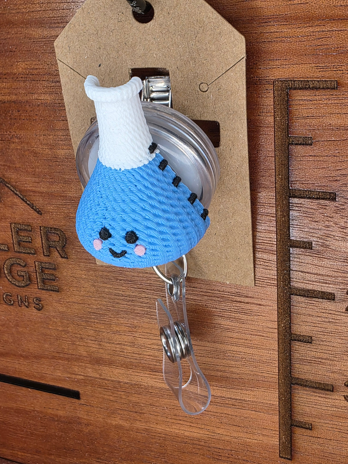 Lab flask badge reel
