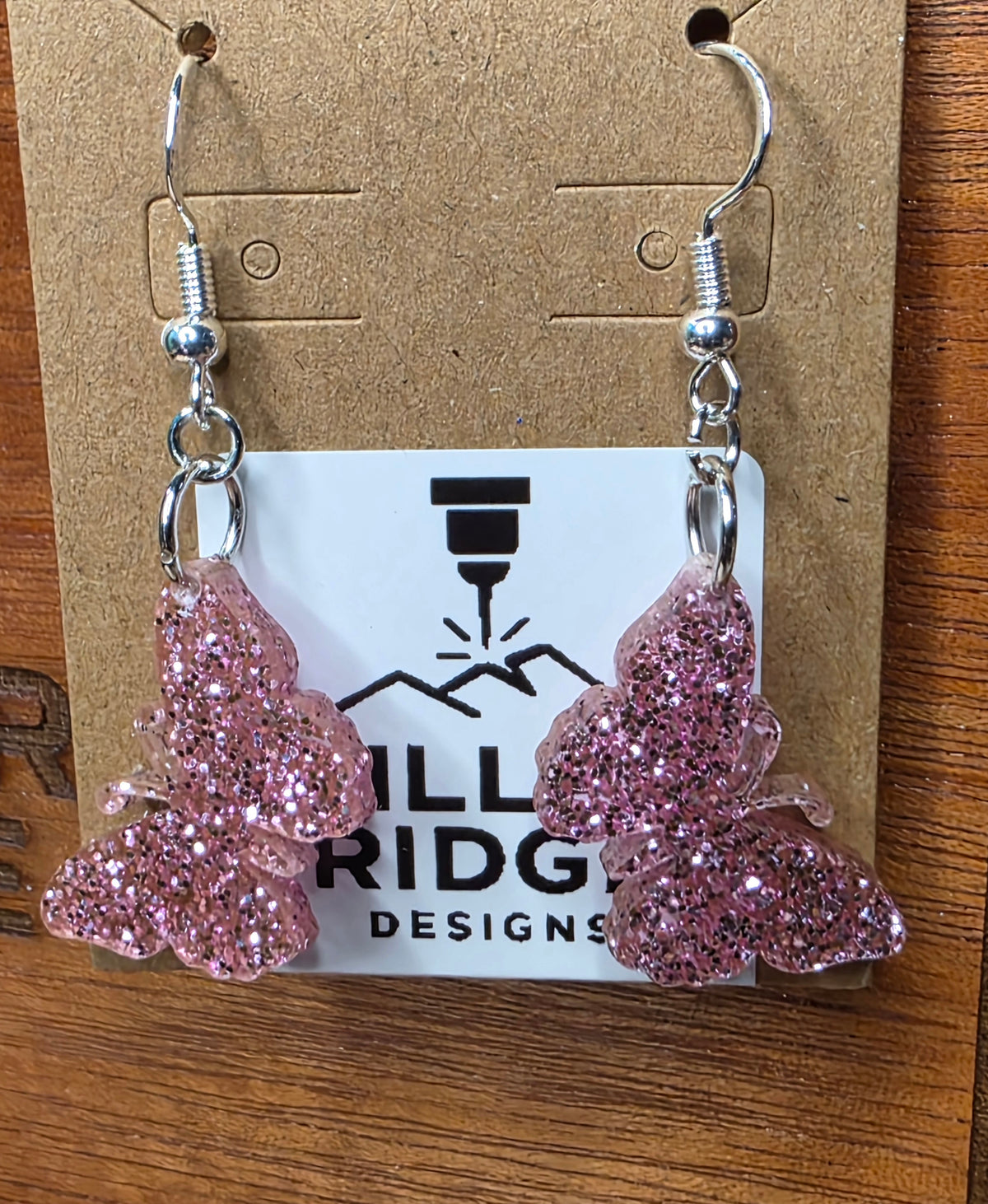 Butterflies pink glitter