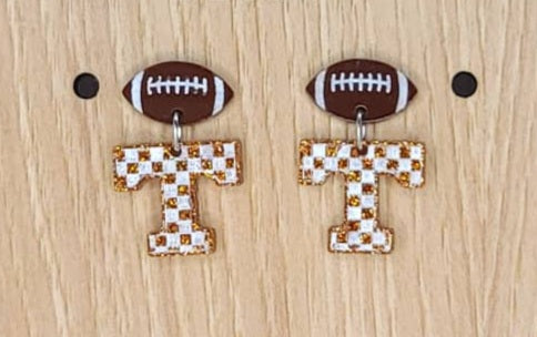 Checkered Power T football